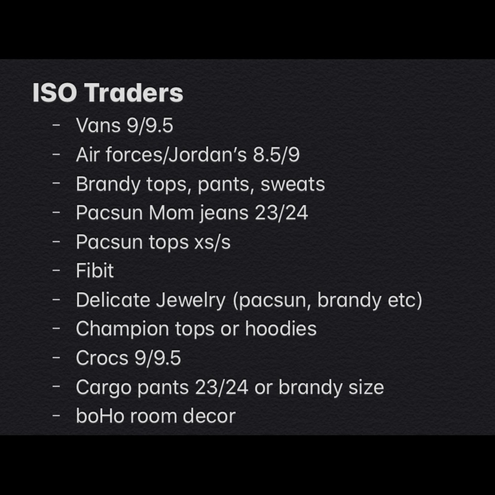 ISO OF TRADERS